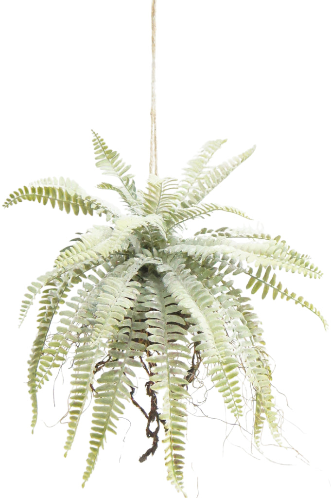 Kunst hangplant Frosted Varen op bal 76 cm