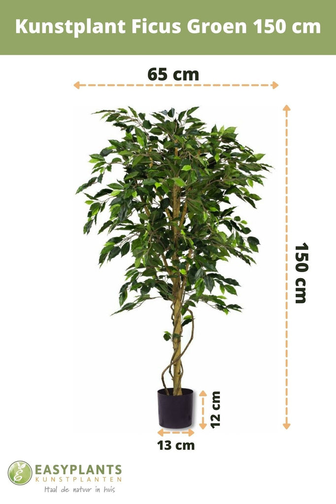 Kunstplant Ficus Groen  150 cm