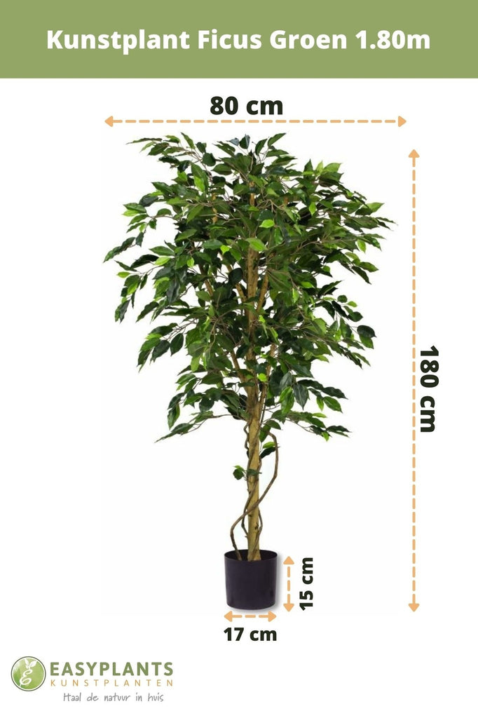 Kunstplant Ficus Groen 180 cm